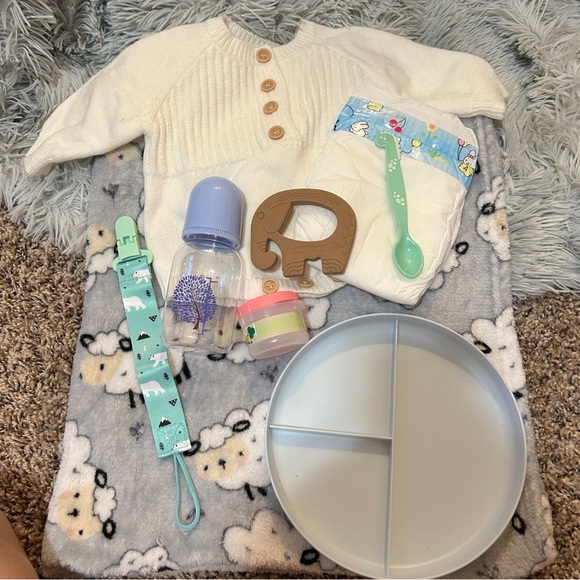 Reborn Baby Boy Doll Cloth Body Full Silicone Vinyl Limbs & Accessories (NEW) - Picture 7 of 12